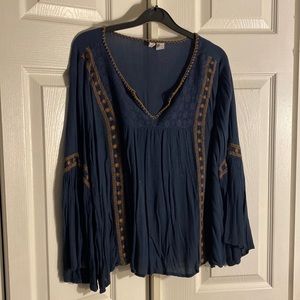 Women’s blouse Size:L, colour: Dark blue & brown